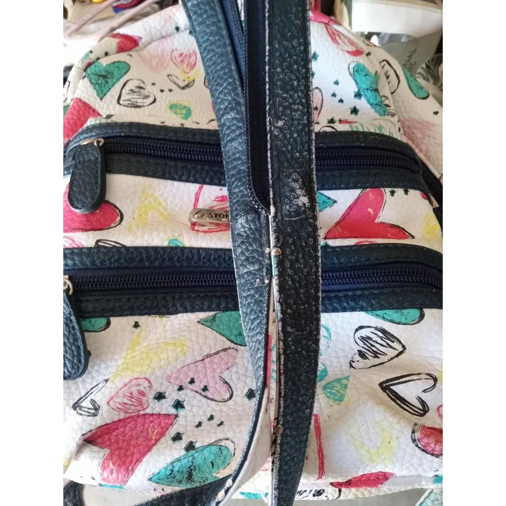 Stone Mountain heart printed backpack